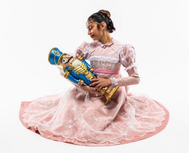 Ballet West's Nutcracker features characters Clara and, of course, the titular nutcracker.