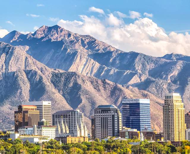 Salt Lake City Skyline in the summer