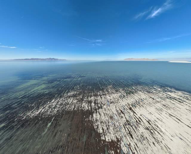Drone aerial of the Great Salt Lake