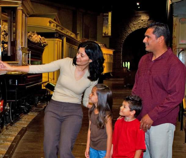 Family at Railroad Museum