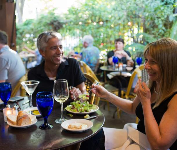 people dining at a restaurant