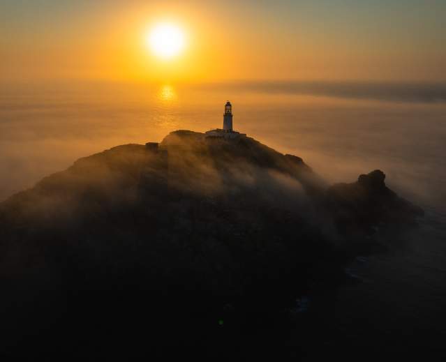 Round Island in sunset
