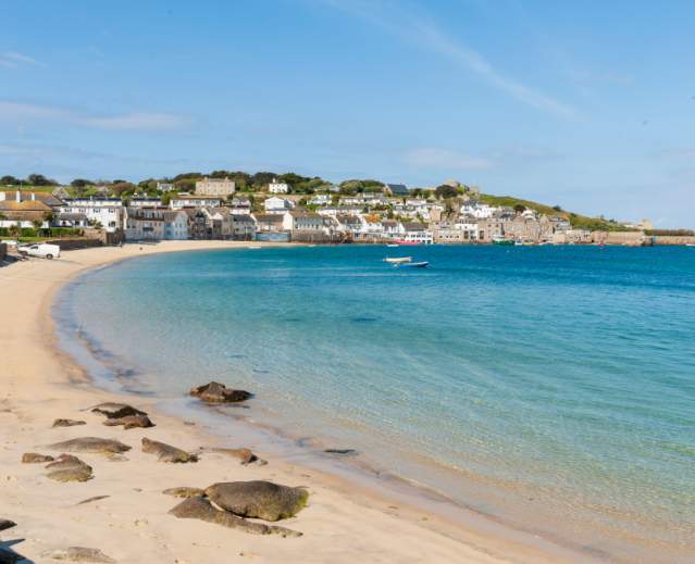 A view of Town Beach towards the quay