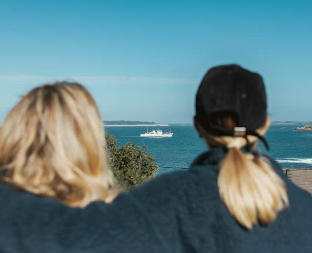 A couple looking towards SC3