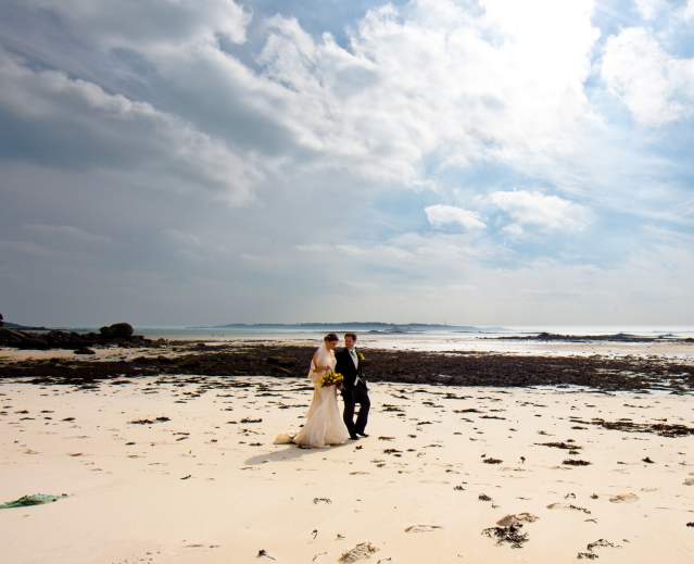 Wedding couple on St. Martin's
