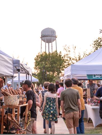 Boho Market tents at TUPPS Brewery