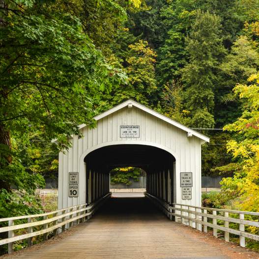 Goodpasture Covered Bridge in Fall