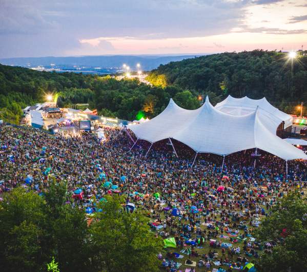 Peach Festival Aerial Shot