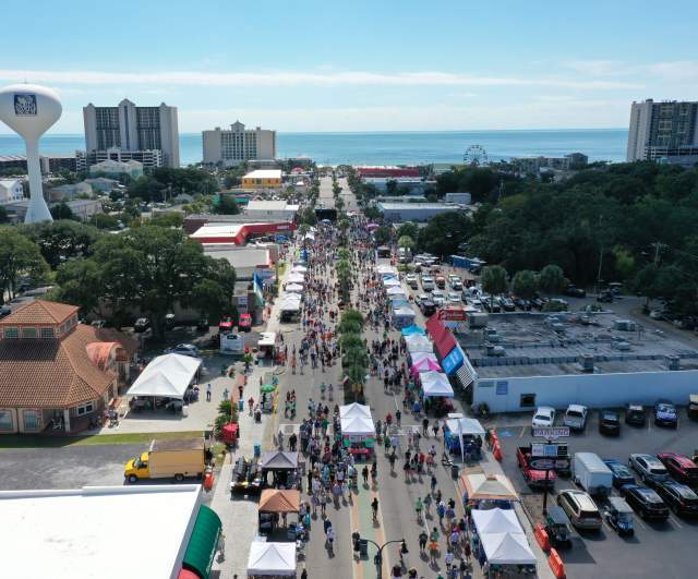 Irish Italian Festival Drone shot