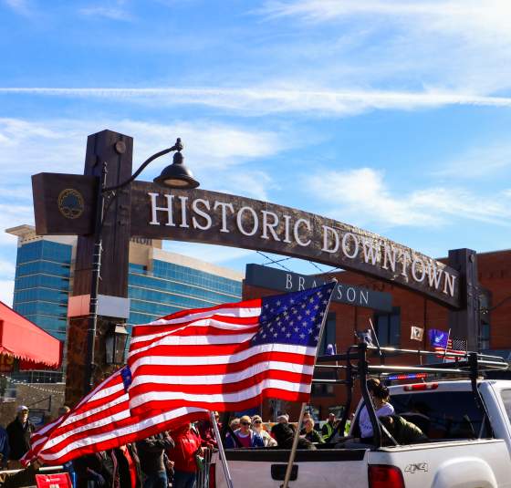 Downtown Flag Parade Veteran Patriotic