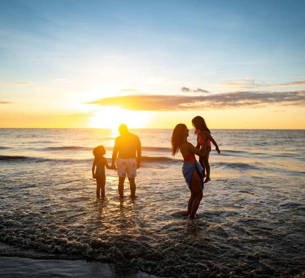Family on the St. Simons Island Beach