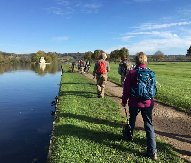 Walkers on the Thames Path at Henley