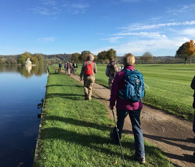 Walkers on the Thames Path at Henley