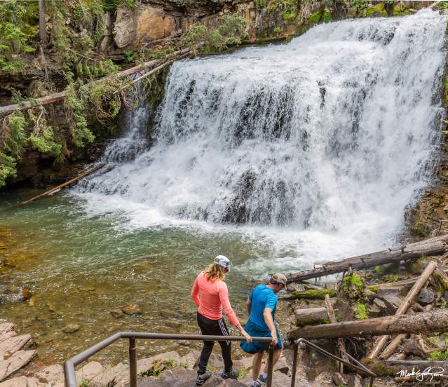 Walking down to Ousel Falls
