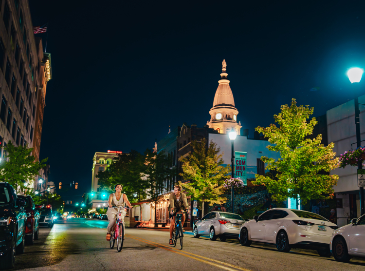 Downtown Lafayette Biking