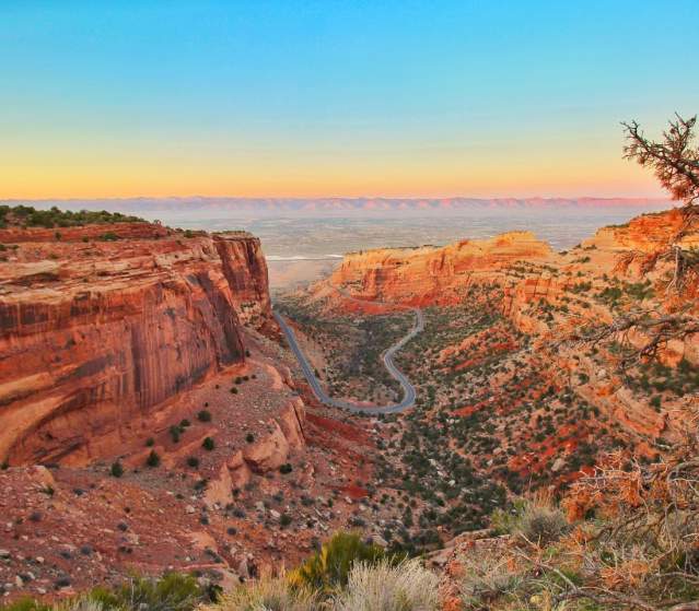 View of Rim Rock Drive in Colorado National Monument