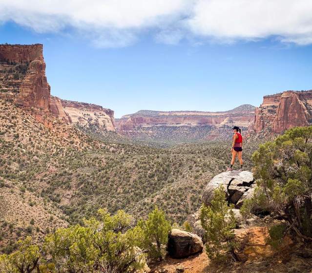 girl hiking in the Colorado National Monument
