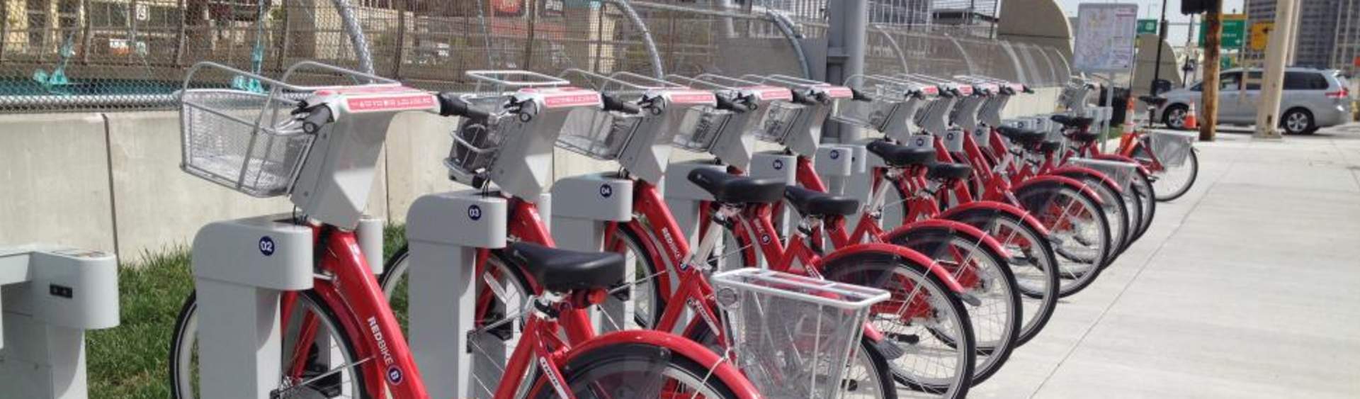Red bike stations on sale