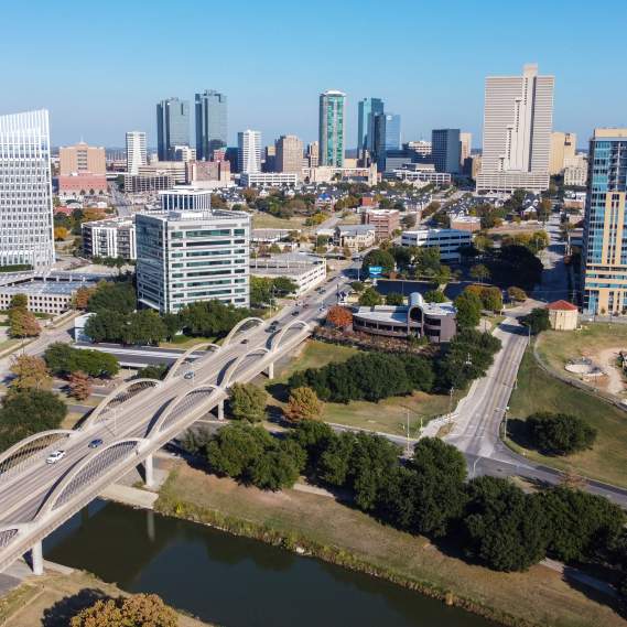 West 7th Bridge and skyline