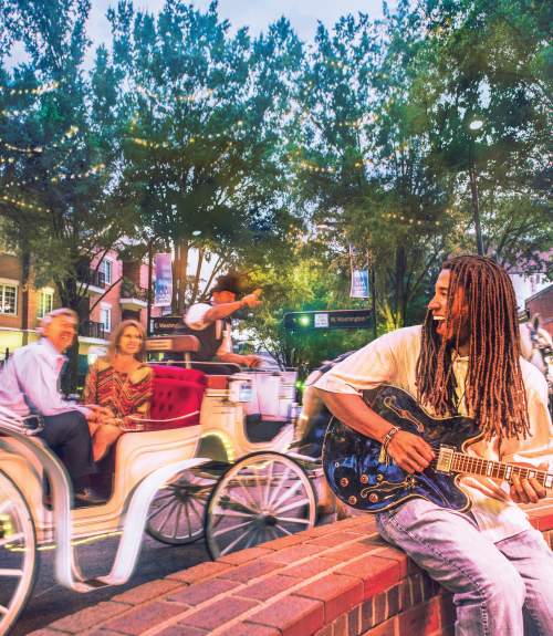 Main Street in downtown Greenville (where the good times - and tunes - roll).