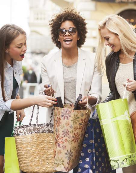 Girlfriends Shopping Stock