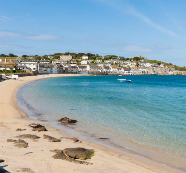 A view of Town Beach towards the quay