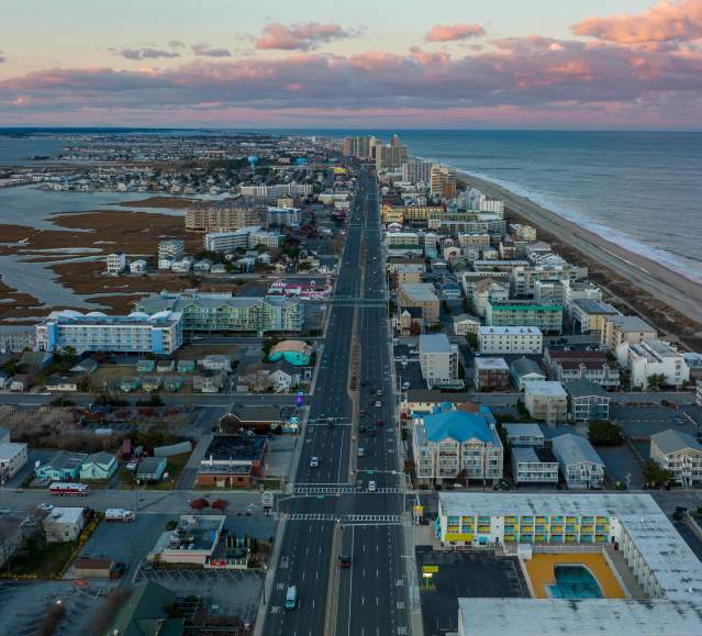 View of Ocean City, MD from Coastal Highway