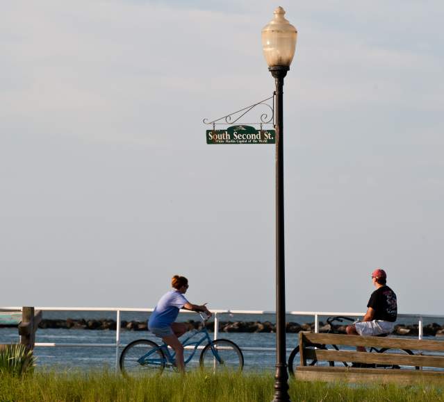 Biking along the Inlet