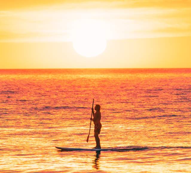 Sup Boarding in the Atlantic Ocean