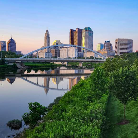 A view of the downtown Columbus skyline