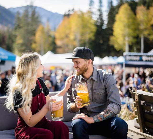 Couple at Snowbird's Oktoberfest