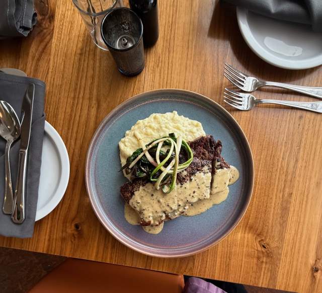 Oquirrh's menu item, Wagyu Eye of Ribeye