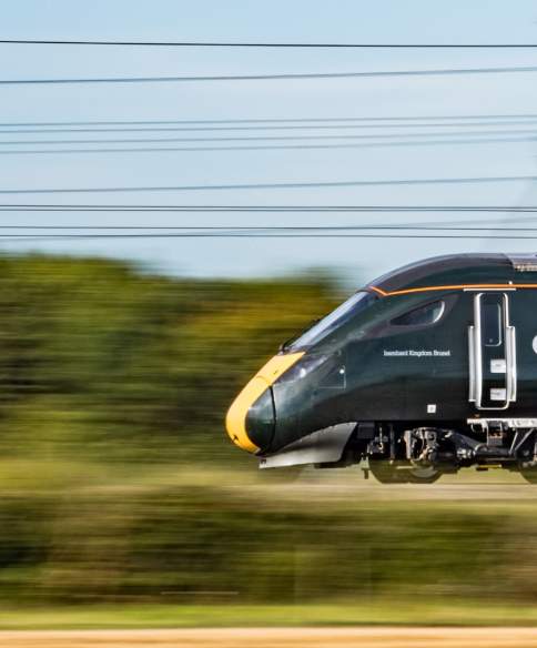 A train travelling at speed on the train line - Credit Great Western Railway