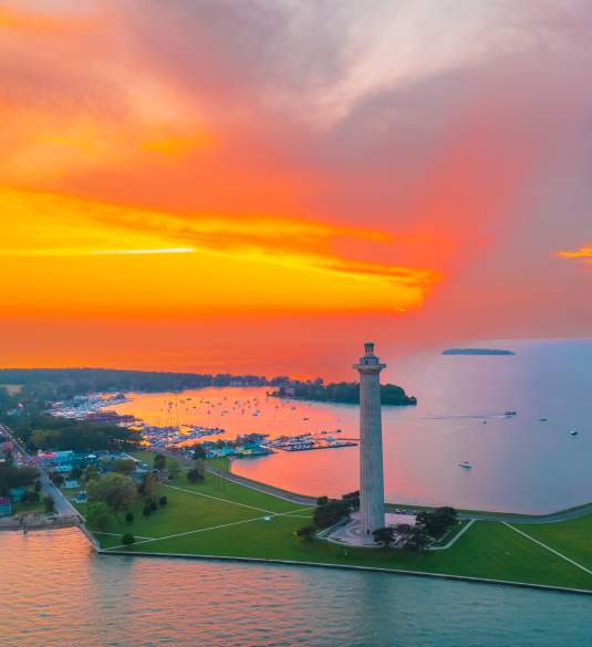 Put-In-Bay Aerial Sunset