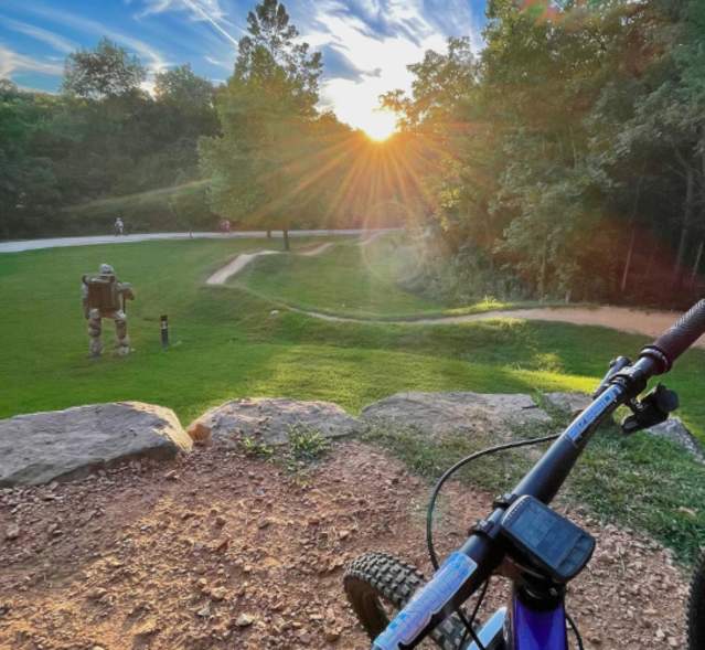 Sunset on the Slaughter Pen Bike Trails