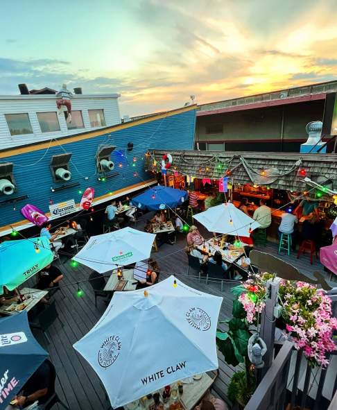 The deck at Cooper's Seafood House in Scranton