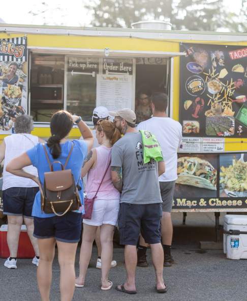 A food truck at the Moscow Country Street Fair in Moscow, PA