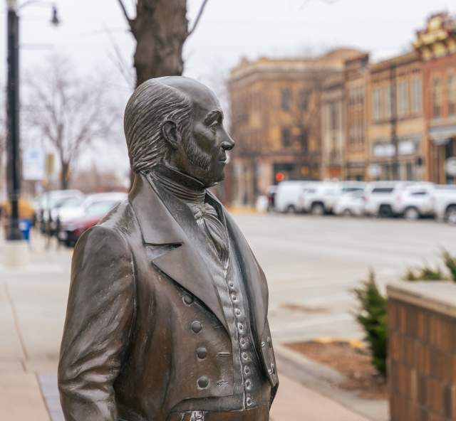 John Quincy Adams statue in the city of presidents tour in rapid city sd