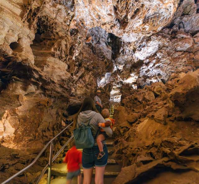 family touring wind cave national park with ranger