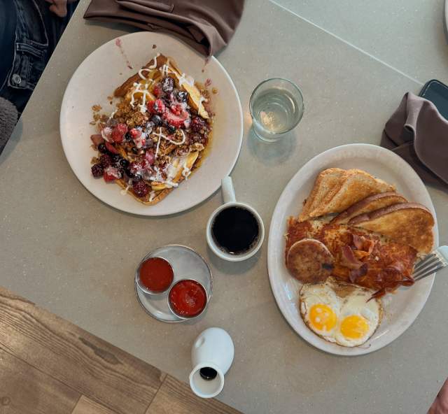 breakfast plates at Tally's silver spoon in downtown rapid city, sd