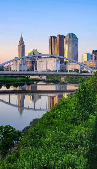 A view of the downtown Columbus skyline