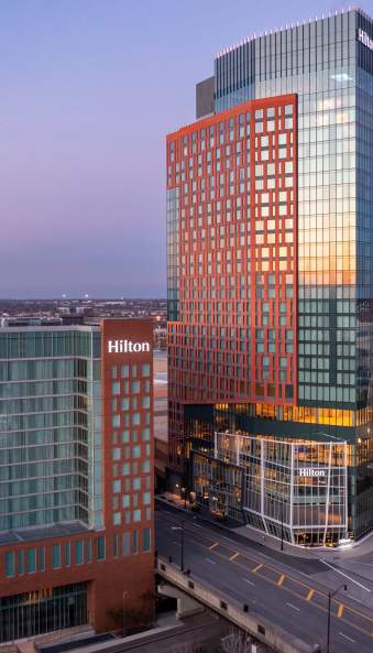 Hilton Columbus Downtown with new tower, opened in 2022