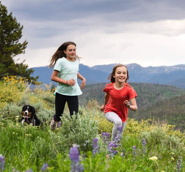 Granby Ranch Kids and Dog