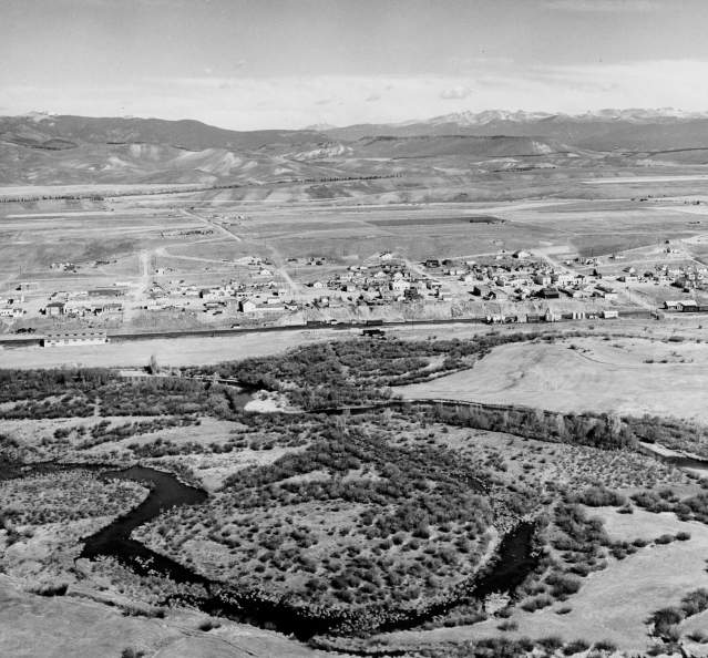Historic photo overlooking Granby c. 1948