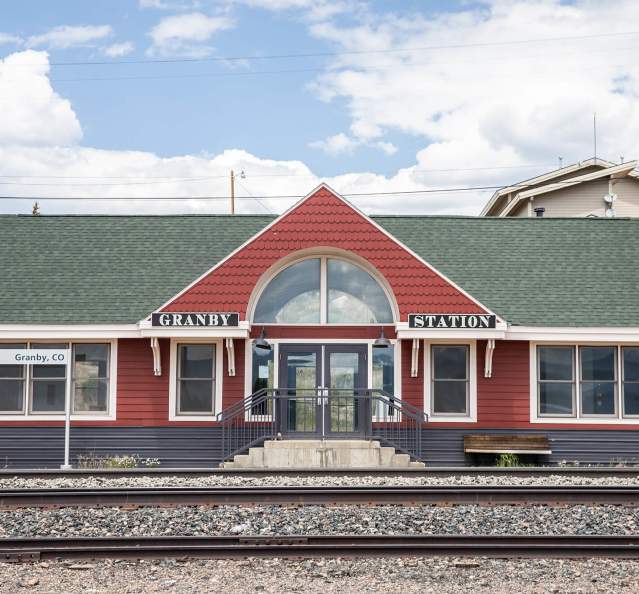 Exterior of Granby train station