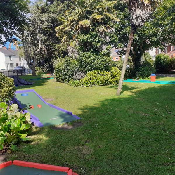 Mini golf course in park