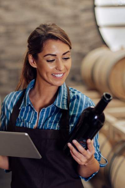 Woman Running a Winery Business