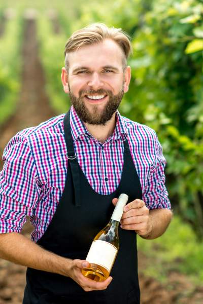 Winemaker in a Vineyard