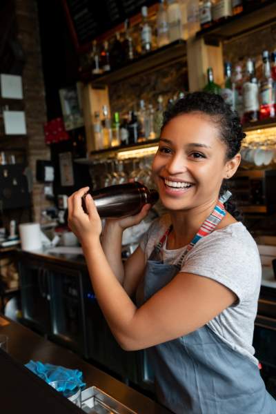 Bartender Mixing Drinks