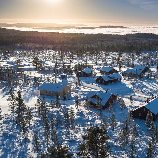 Great winter conditions at Lygnalia Cabins
